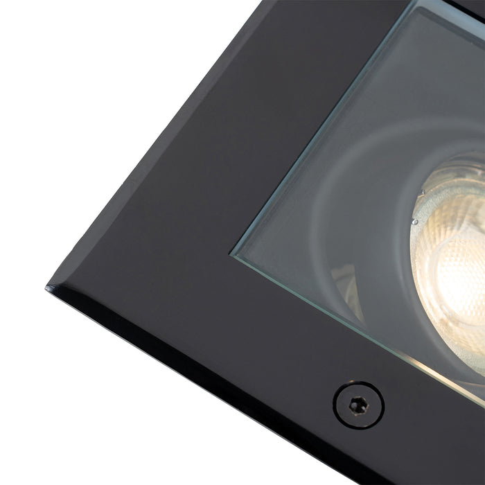 QAZQA Smart grondspot zwart verstelbaar IP65 RGBW incl. Wifi GU10