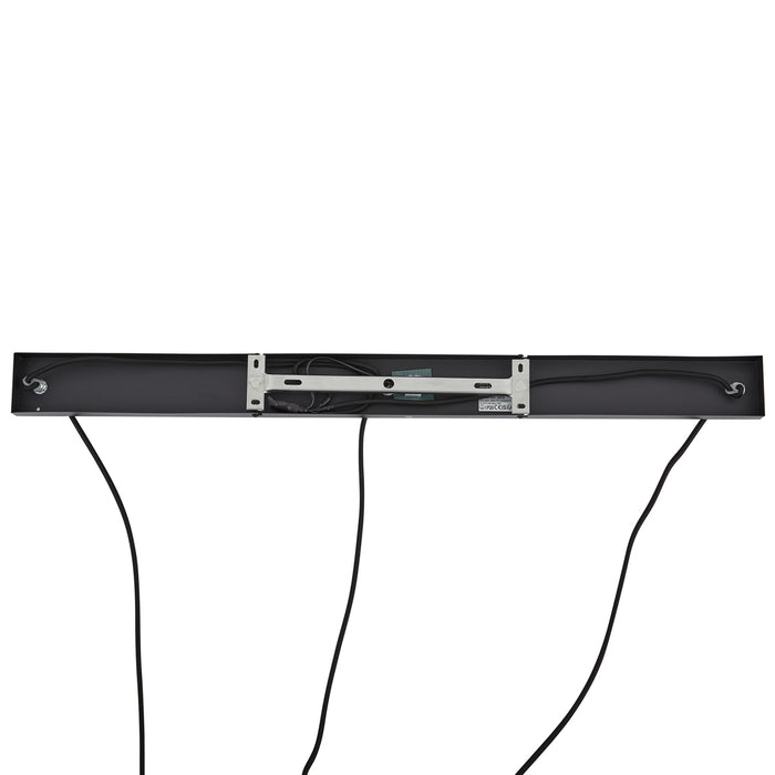 QAZQA Design hanglamp zwart met regenboog glas langwerpig 3-lichts -