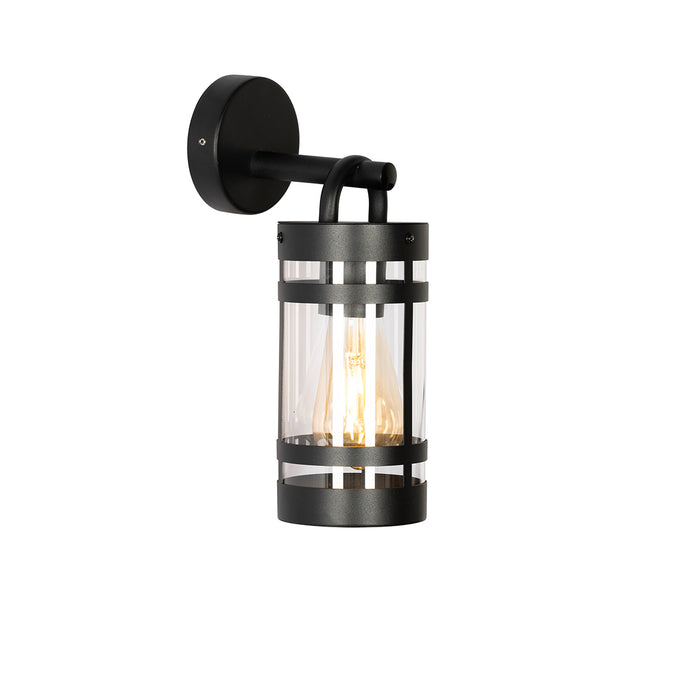 QAZQA Smart buiten wandlamp zwart IP44 incl. Wifi A60 - Ruben