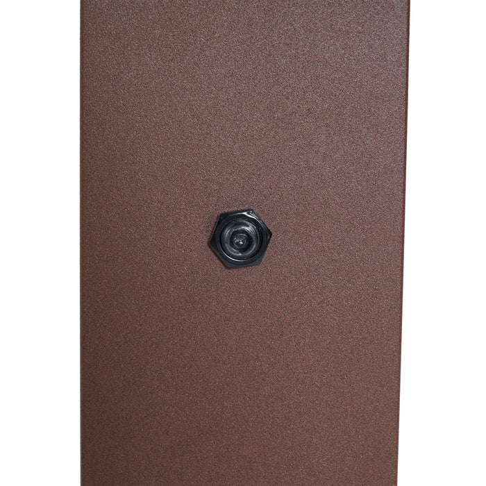 QAZQA Industrieel buiten paaltje roestbruin met smoke glas 50cm met