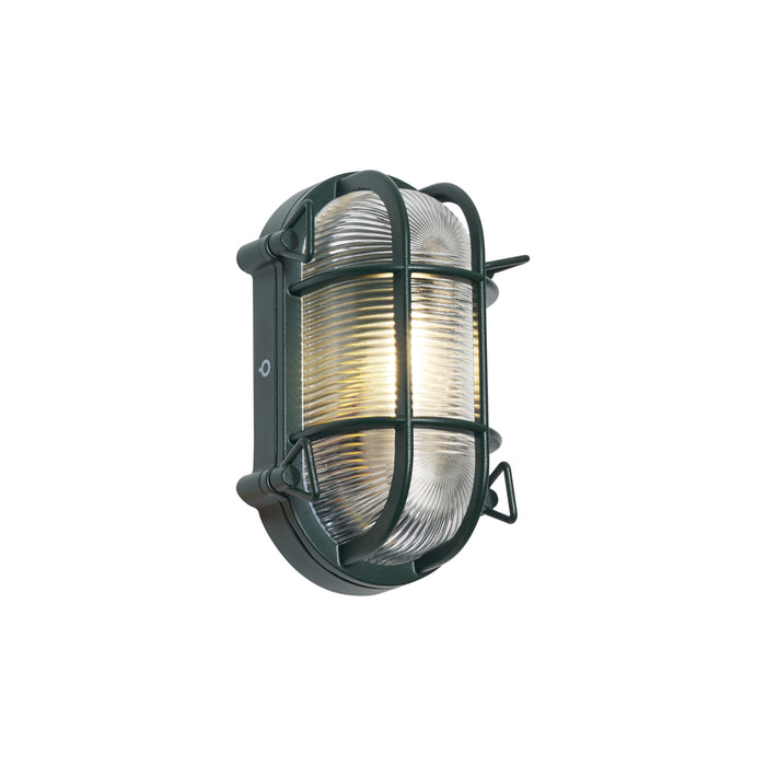 QAZQA Buiten wand- en plafondlamp donker groen ovaal IP44 - Noutica