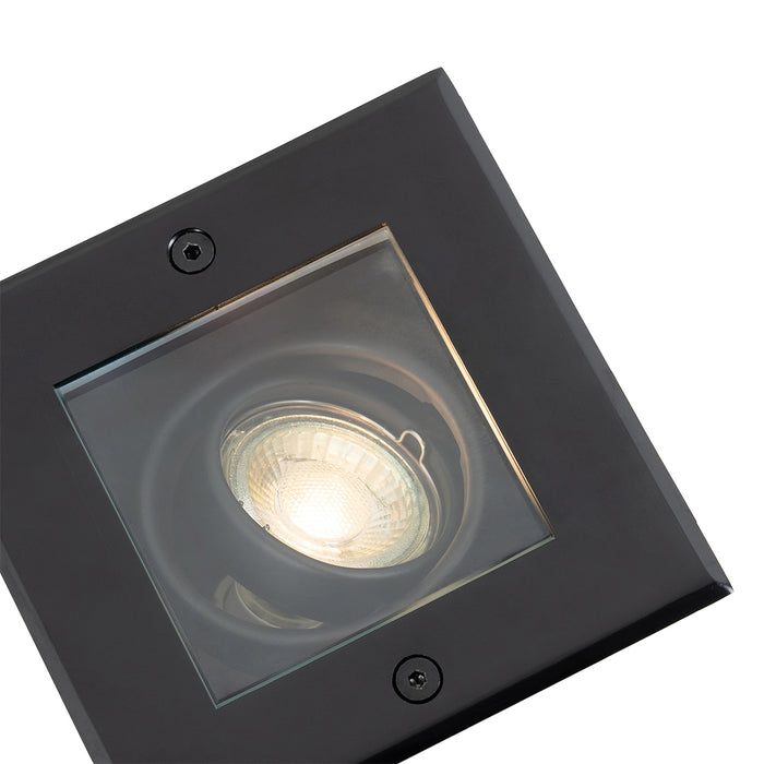 QAZQA Smart grondspot zwart verstelbaar IP65 RGBW incl. Wifi GU10