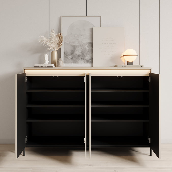 Meubella - Dressoir Timoteo - Beige - 152 cm