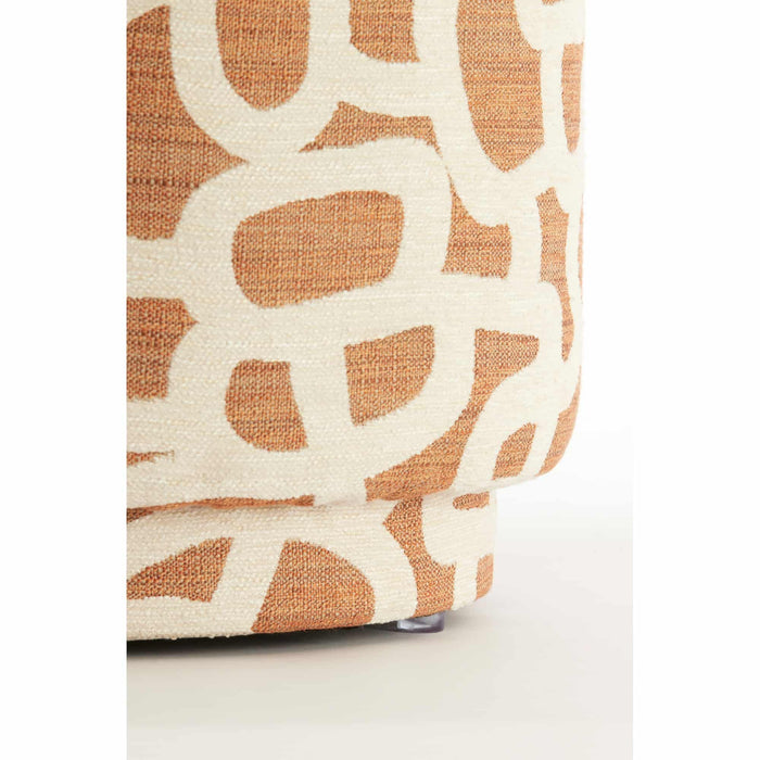 Light & Living Poef Davonte - Oranje - Ø40x44cm