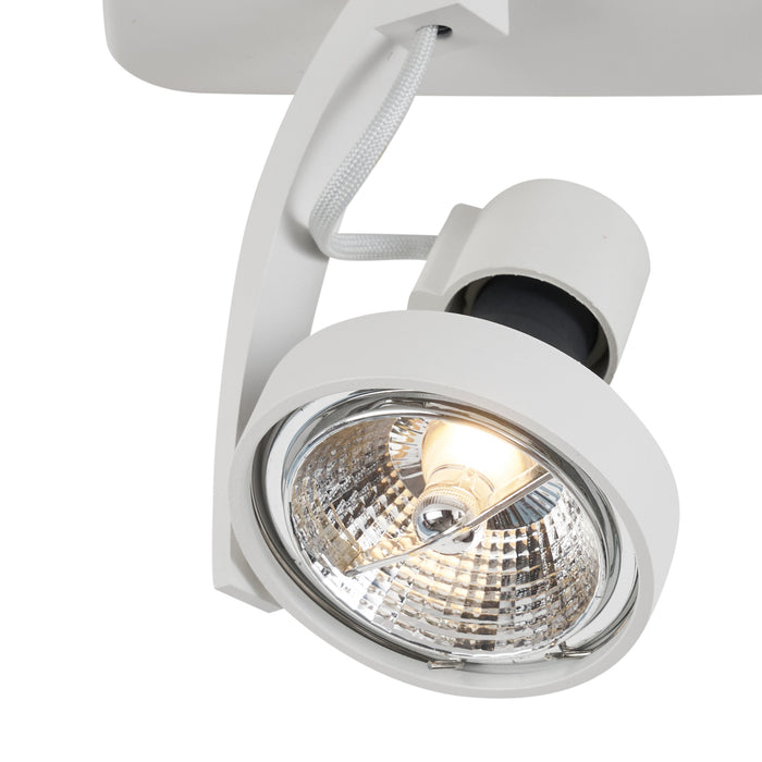 QAZQA Design plafondspot wit GU10 70mm 2-lichts draai- en kantelbaar