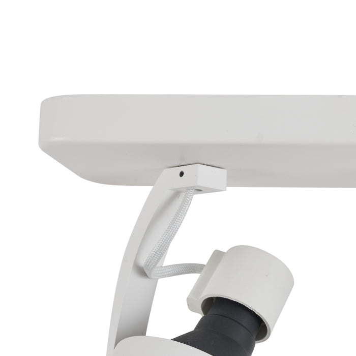 QAZQA Design plafondspot wit GU10 70mm 2-lichts draai- en kantelbaar