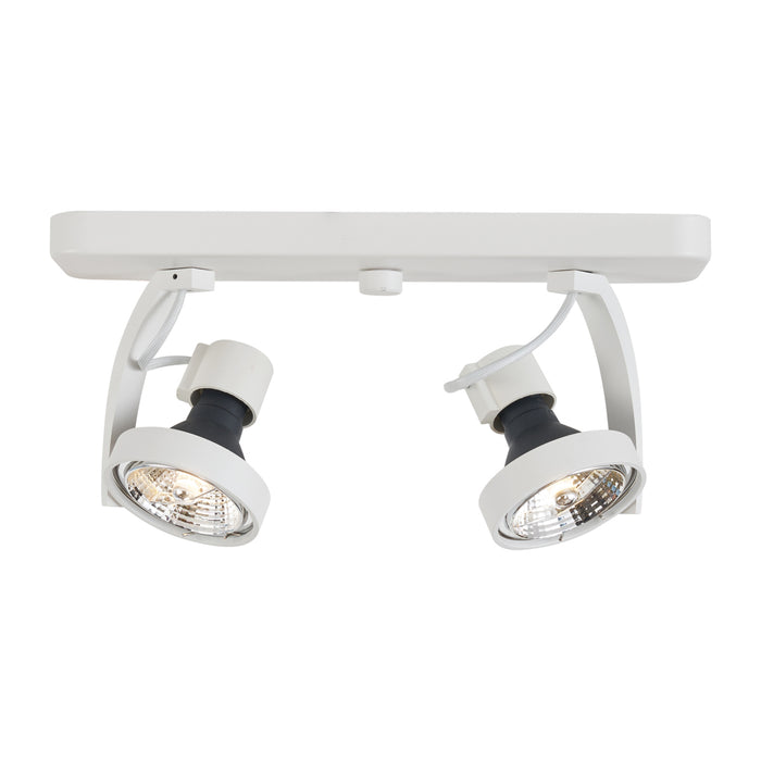 QAZQA Design plafondspot wit GU10 70mm 2-lichts draai- en kantelbaar