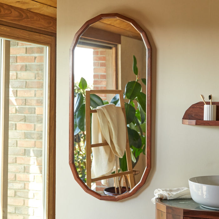 Tikamoon - Spiegel in massief palissanderhout 120x56 cm Jade