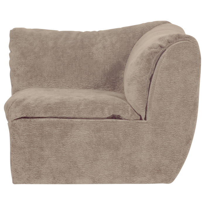 WOOOD Baggy Hoekelement - 3D Chenille - Zand - 81x96x96