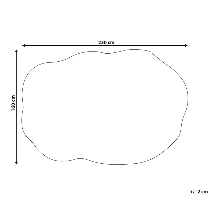 Beliani - DERA - Vloerkleed - Bruin - 160 x 230 cm - Viscose