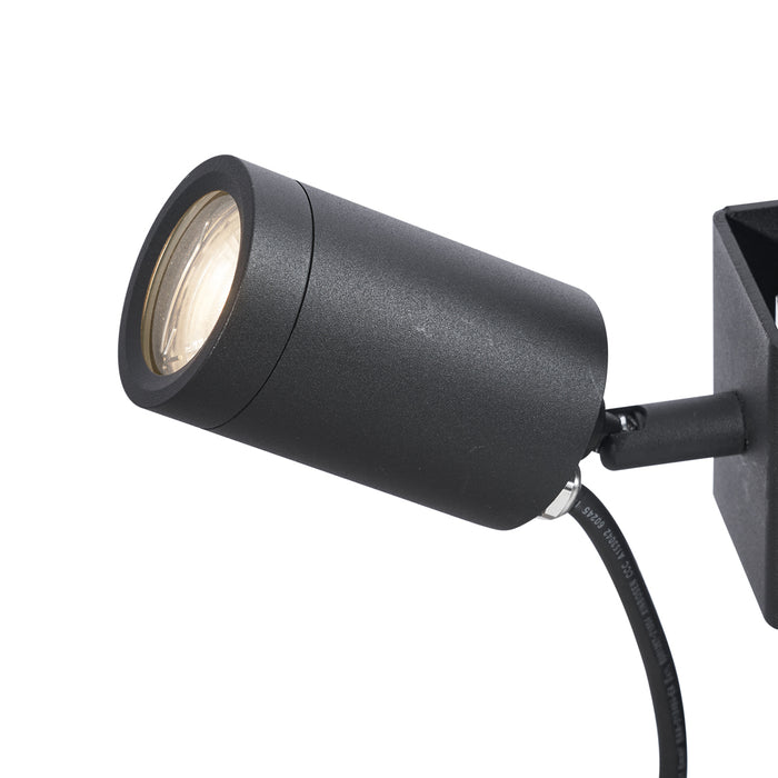 QAZQA Buitenspot zwart voor aan boom GU10 50mm draai- en kantelbaar