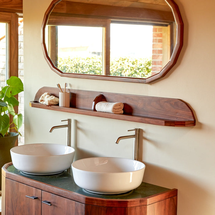 Tikamoon - Badkamerwandplank in massief palissanderhout 140 cm