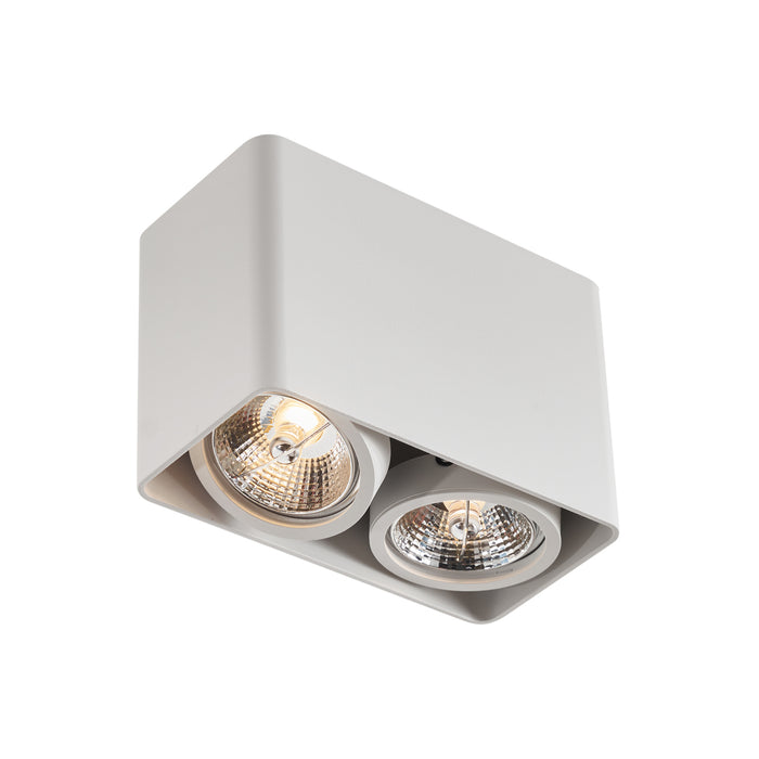 QAZQA Design opbouwspot wit GU10 70mm 2-lichts draai- en kantelbaar -