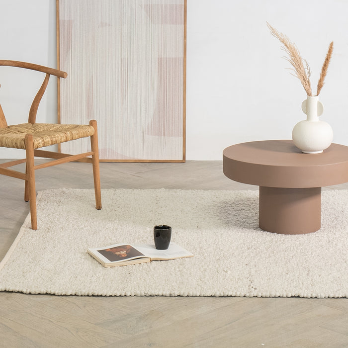 Giga Meubel - Vloerkleed Rechthoek - Beige Wol - 160x230x2cm - Sita