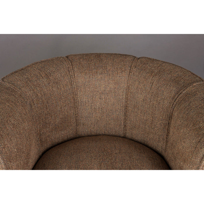 Dutchbone Flower Fauteuil| Draaistoel Bruin