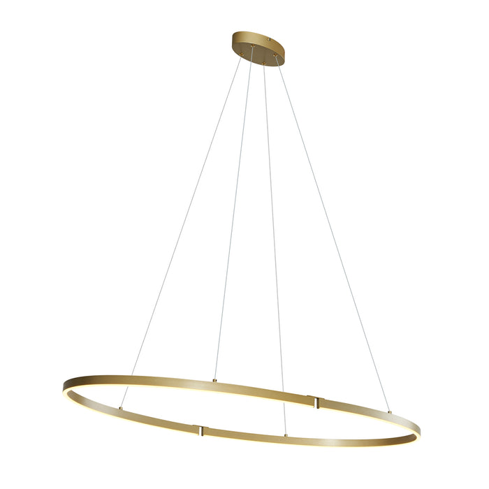 QAZQA Design hanglamp messing 120cm incl. LED 3-staps dimbaar -