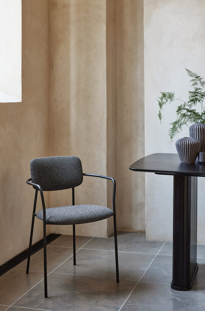 Hygge Interiors Zama Melange Donkergrijs Eetkamerstoel set van 2