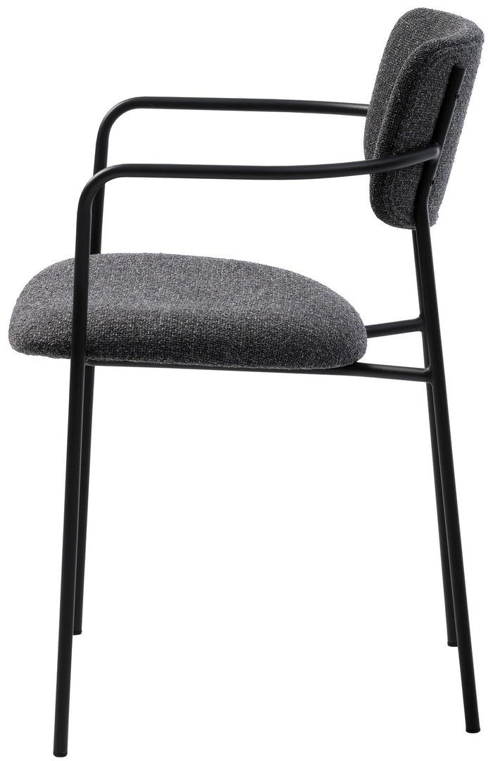 Hygge Interiors Zama Melange Donkergrijs Eetkamerstoel set van 2