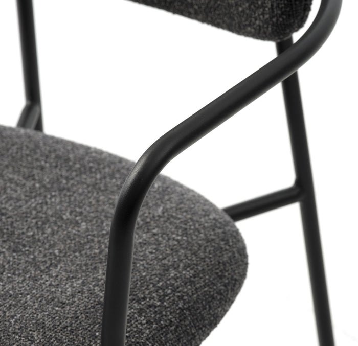 Hygge Interiors Zama Melange Donkergrijs Eetkamerstoel set van 2