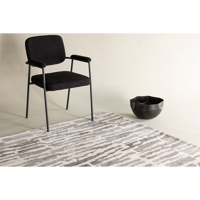 Hioshop Milos vloerkleed 290x200cm grijs.