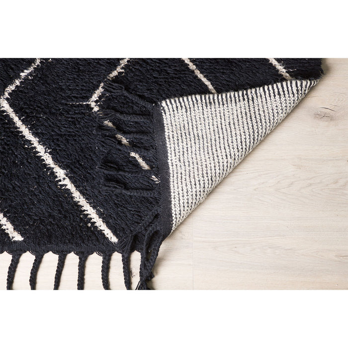 Hioshop David vloerkleed 350x252cm zwart.