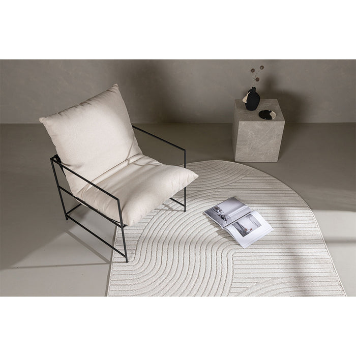Hioshop Vince vloerkleed 160x230 cm wit.