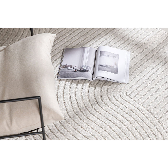 Hioshop Vince vloerkleed 160x230 cm wit.