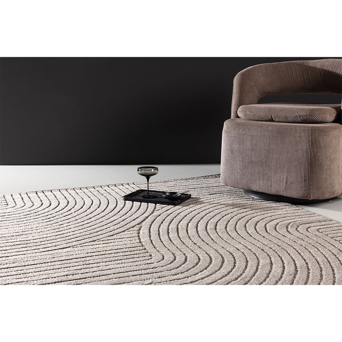 Hioshop Vince vloerkleed 240x340 cm bruin.