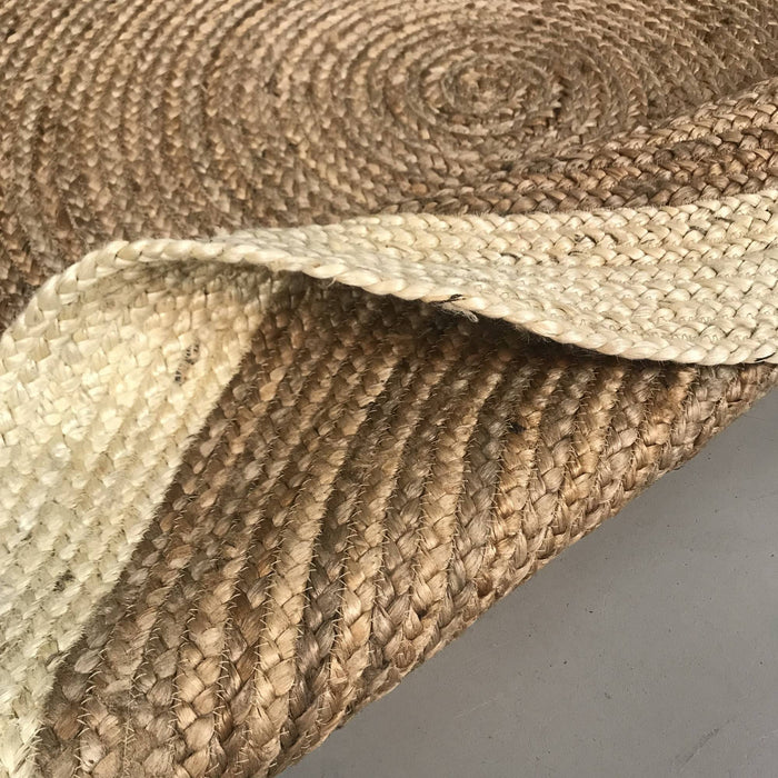 Eva Interior - Rond Vloerkleed - Jute - Naturel|Wit