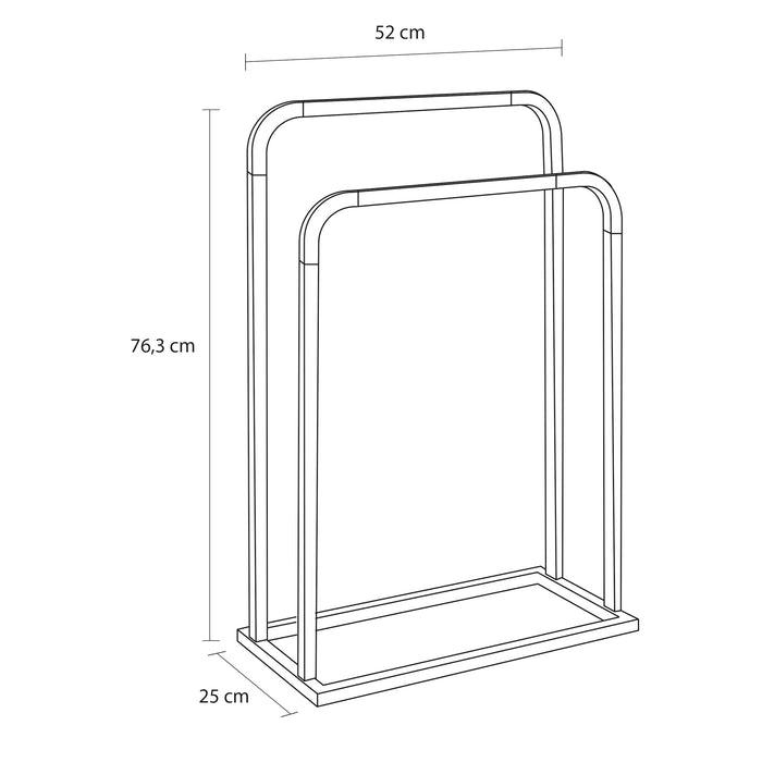 Sealskin Brix Vrijstaand Handdoekrek Gebogen - Zwart