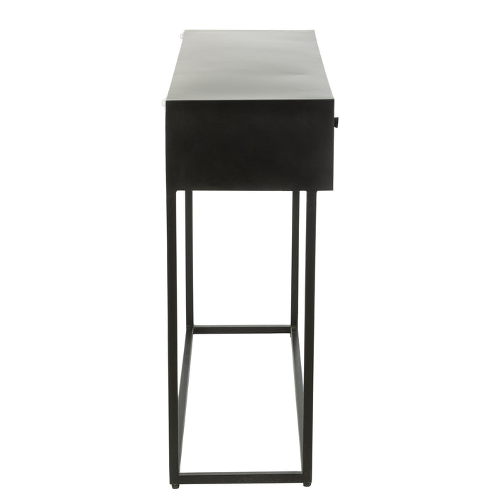 J-Line console Shanil - hout|ijzer - zwart