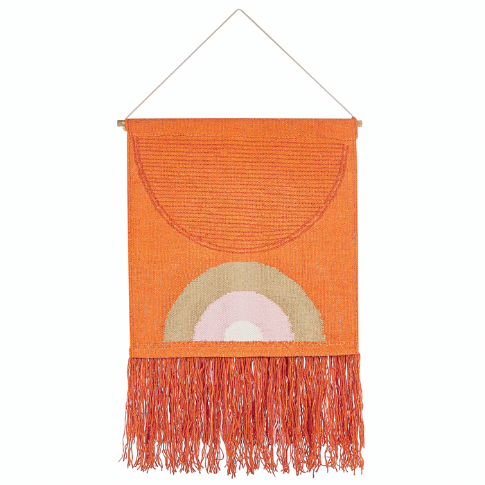 Beliani - KAMALIA - Wanddecoratie - Oranje - Katoen