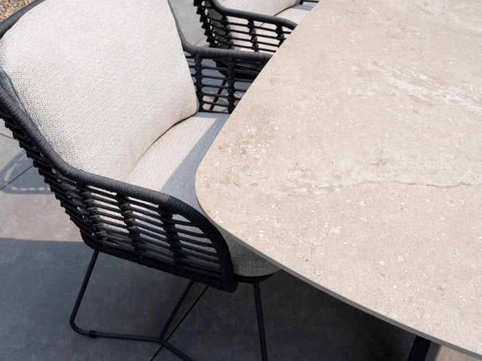 4-Seasons Fabrice tuinstoel - Antraciet (1 stuk)