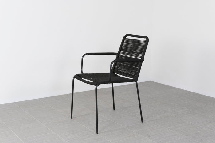 VDG Denver Rope stapelbare tuinstoel - Zwart