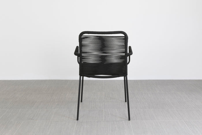 VDG Denver Rope stapelbare tuinstoel - Zwart
