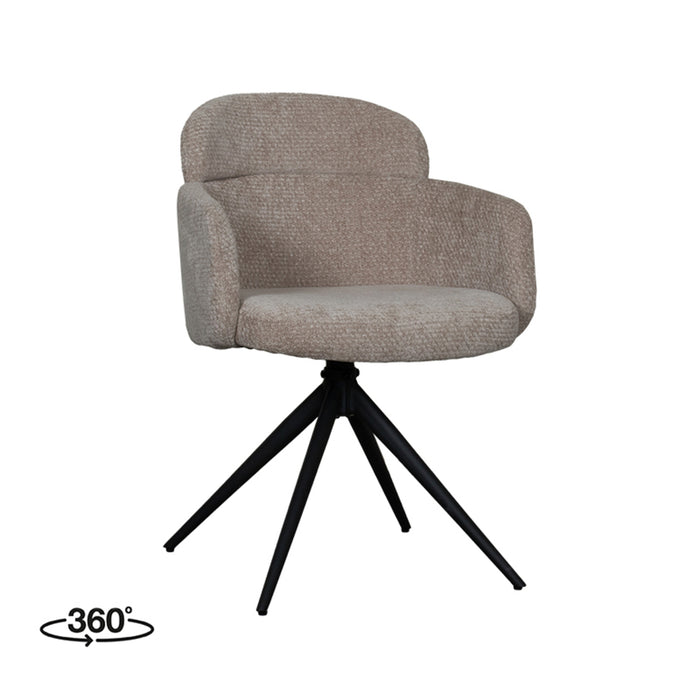 LABEL51 - Eetkamerstoel Levi - Clay Elite - Zwart Metaal