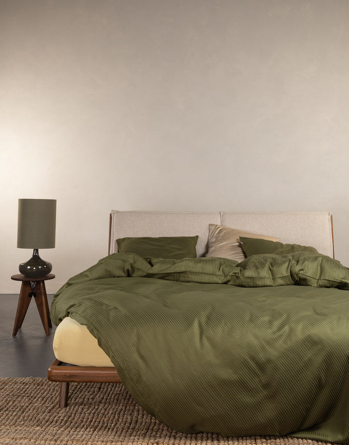 Essenza Coletta Dekbedovertrek 200 x 200|220 cm - Mosgroen