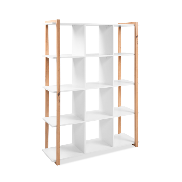 Calicosy - Boekenkast 12 vakken DENVER - H145 cm - Industriële stijl
