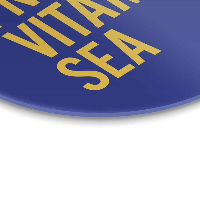 Reinders - Vitamin Sea - Glasschilderij Ø 50 cm - Blauw