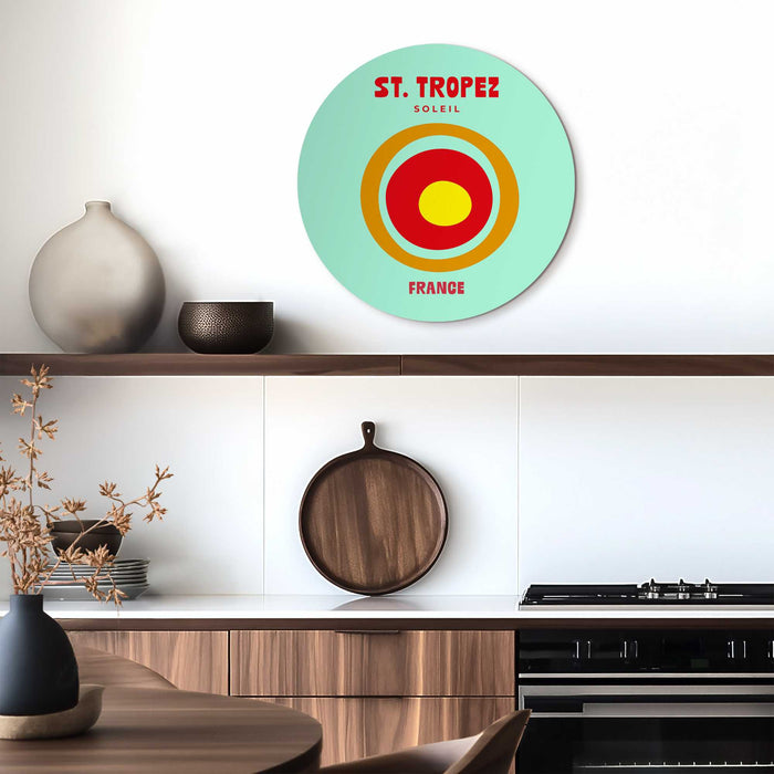 Reinders - Saint Tropez - Glasschilderij Ø 50 cm - Groen