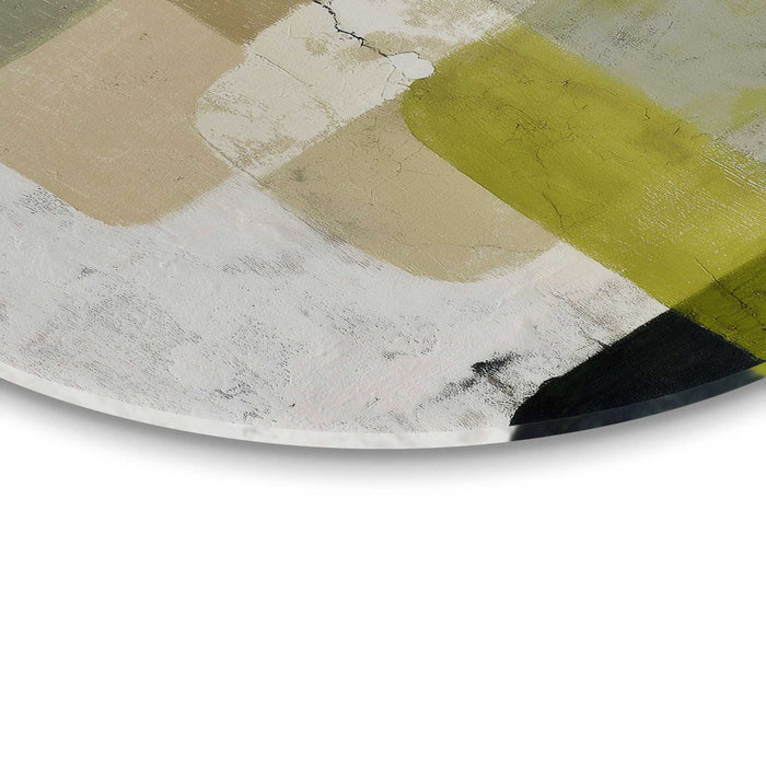 Reinders - Groentinten - Glasschilderij Ø 50 cm - Groen