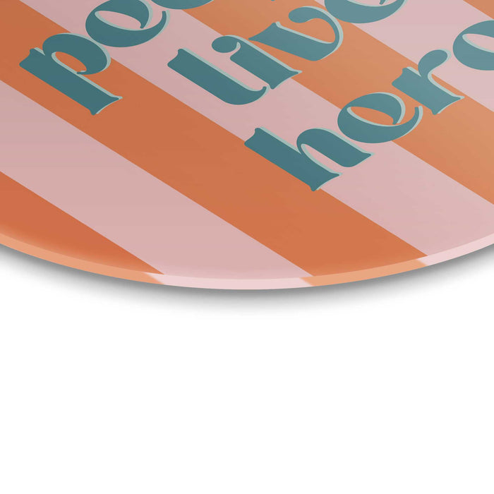 Reinders - Coole mensen - Glasschilderij Ø 50 cm - Oranje