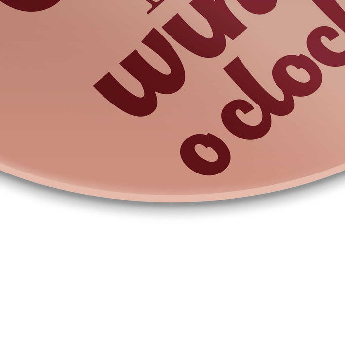 Reinders - Tijd voor wijn - Bordeauxrood - Glasschilderij Ø 50 cm - Rood