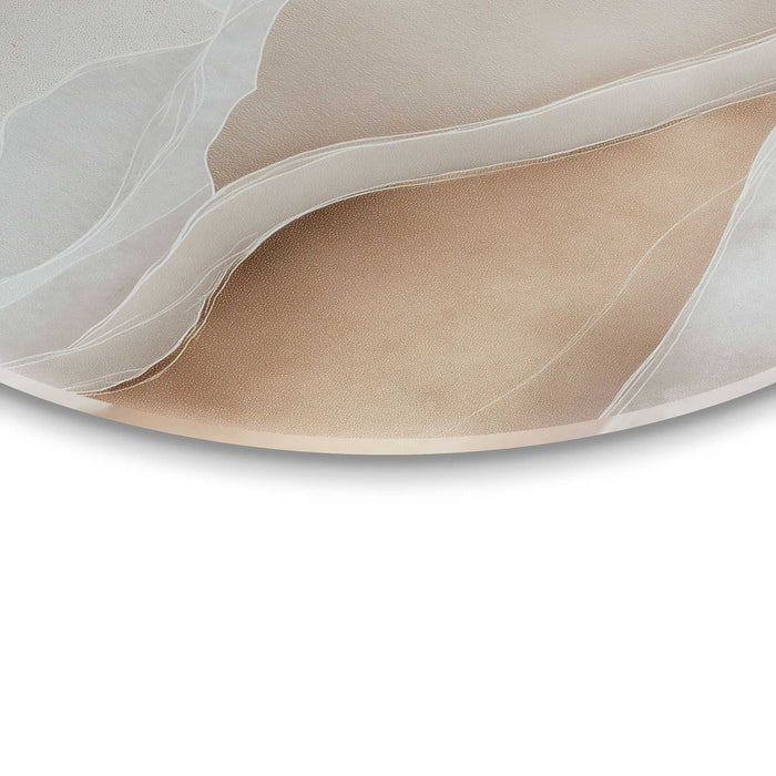 Reinders - Zon achter de bergen - Glasschilderij Ø 70 cm - Beige