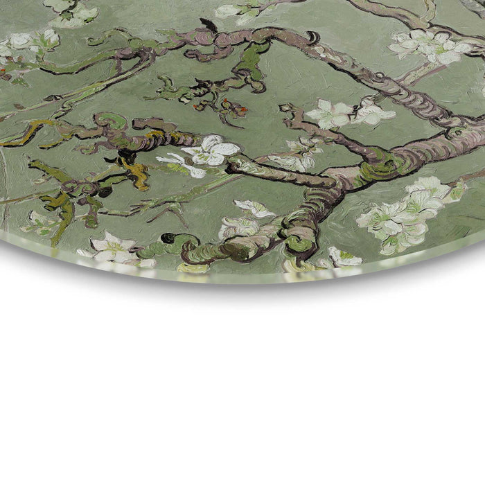 Reinders - Van Gogh - Amandelbloesem - Glasschilderij Ø 70 cm - Groen