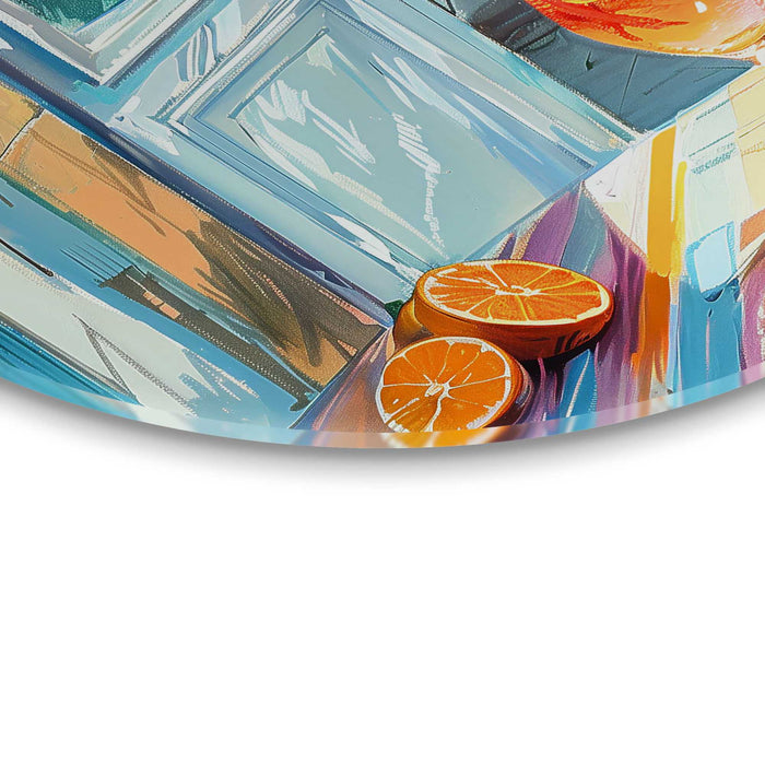 Reinders - Aperol in de zon - Glasschilderij Ø 70 cm - Bont