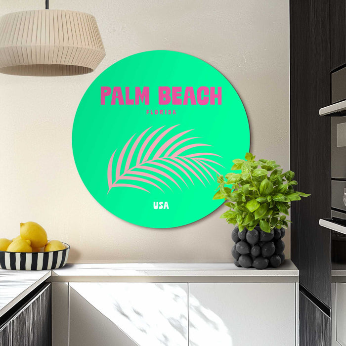 Reinders - Florida - Glasschilderij Ø 70 cm - Groen