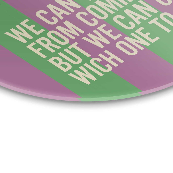 Reinders - Gevoelens zijn als golven - Glasschilderij Ø 70 cm - Paars