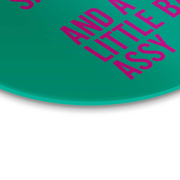 Reinders - Classy and sassy - Glasschilderij Ø 70 cm - Groen