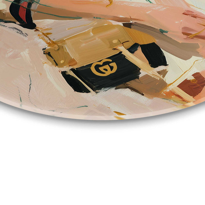 Reinders - Italiaanse looks - Glasschilderij Ø 70 cm - Beige